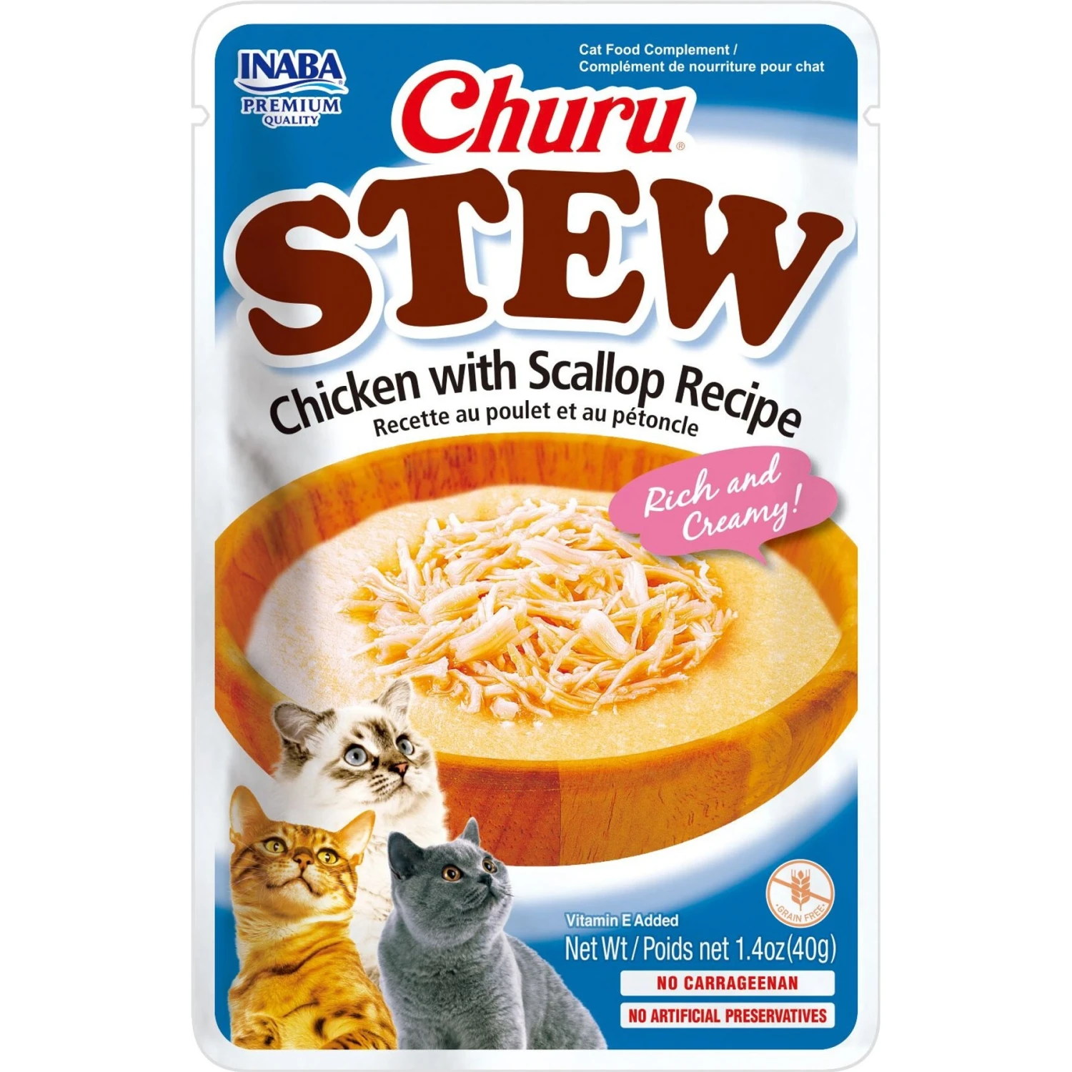 Inaba Churu Stew Chicken With Scallop Recipe Grain-Free Lickable Cat Treats, 1.4-oz Tube, 1 Count 3 Inaba Churu Stew Chicken With Scallop Recipe Grain-Free Lickable Cat Treats, 1.4-oz Tube, 1 Count