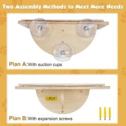 Coziwow Cat Window Perch With Suction Cups, Natural Wood -Trixie || Catit || Nature's Miracle Shop 668486 PT6. AC SS1800 V1666733612