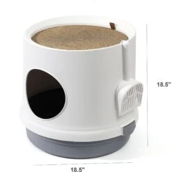 Hanamya Cat Litter Box With Scoop & Scratcher -Trixie || Catit || Nature's Miracle Shop 677142 PT3. AC SS1800 V1680729844