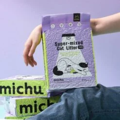 Michu Mixed Tofu Heavy Duty Flushable Kitty Litter, 5.5-lb Bag -Trixie || Catit || Nature's Miracle Shop 686270 PT5. AC SS1800 V1666839513