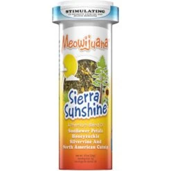 Meowijuana Sierra Sunshine Sunflower, Honeysuckle, Silvervine Catnip Blend, 26-gm Bottle
