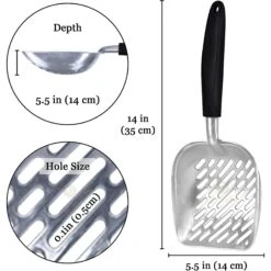 SunGrow Wide & Deep Metal Cat Litter Scooper -Trixie || Catit || Nature's Miracle Shop 693254 PT2. AC SS1800 V1687197203