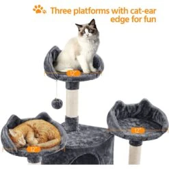 Yaheetech 76.5-in Tree With 3 Condos Cat Tree -Trixie || Catit || Nature's Miracle Shop 705086 PT4. AC SS1800 V1686153625