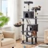 Yaheetech 71.5-in Tree With 2 Cozy Perches Cat Tree, Dark Grey, Large -Trixie || Catit || Nature's Miracle Shop 705158 MAIN. AC SS1800 V1668546019