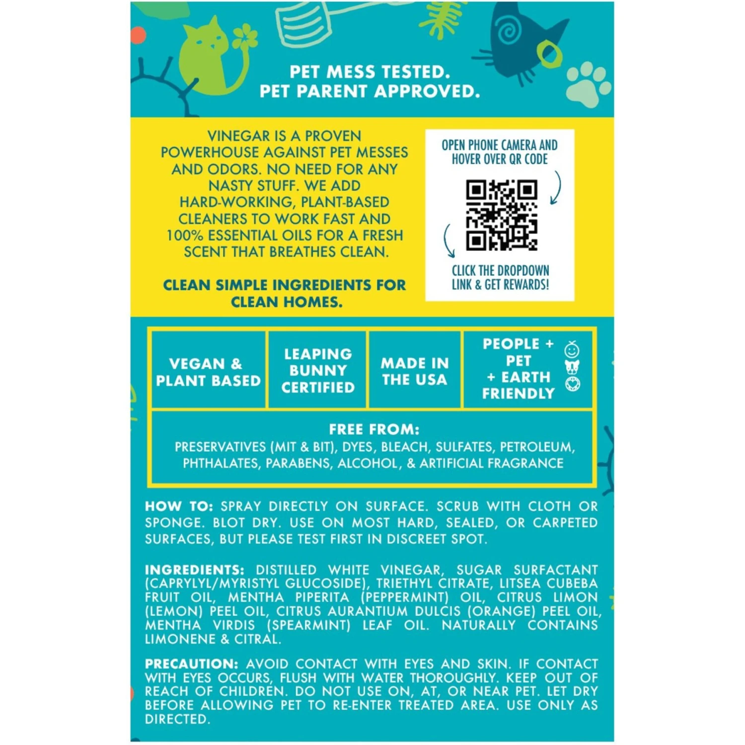 Aunt Fannie's Cleaning Vinegar Bright Lemon Scented Cat Cleaner, 16.9-oz Bottle 4 Aunt Fannie's Cleaning Vinegar Bright Lemon Scented Cat Cleaner, 16.9-oz Bottle - Image 2