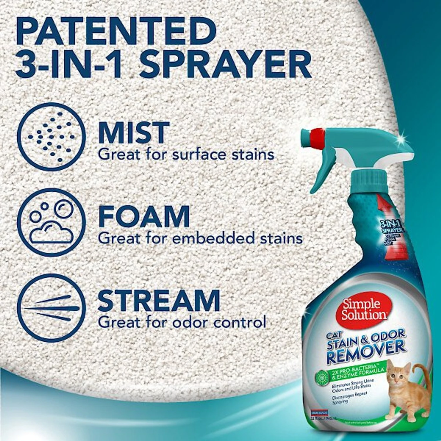 Simple Solution Cat Stain & Odor Remover 5 Simple Solution Cat Stain & Odor Remover - Image 3