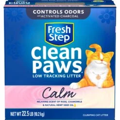 Fresh Step Clean Paws Calm Low Tracking Rose & Chamomile Scented Clumping Cat Litter -Trixie || Catit || Nature's Miracle Shop 712422 PT6. AC SS1800 V1694464215