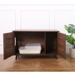 Sam's Pets Becky Box Enclosure End Table Cat Litter, Brown, Medium -Trixie || Catit || Nature's Miracle Shop 713035 PT3. AC SS1800 V1669239519