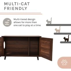 Sam's Pets Becky Box Enclosure End Table Cat Litter, Brown, Medium -Trixie || Catit || Nature's Miracle Shop 713035 PT7. AC SS1800 V1669239520