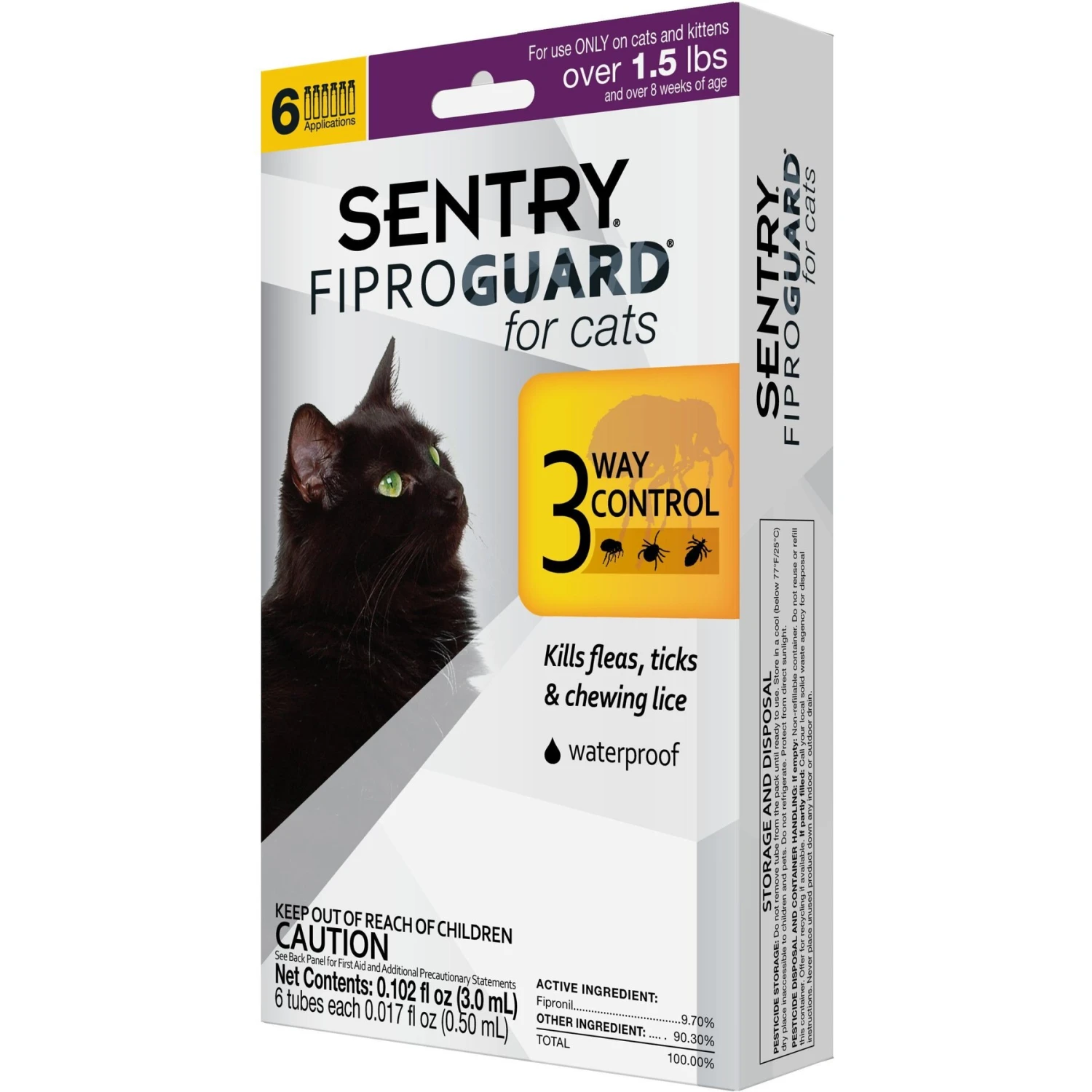 Sentry FiproGuard Flea & Tick Spot Treatment For Cats 3 Sentry FiproGuard Flea & Tick Spot Treatment For Cats