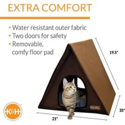 K&H Pet Products Outdoor Unheated Multi-Kitty A-Frame House -Trixie || Catit || Nature's Miracle Shop 72244 PT2. AC SS1800 V1611763321