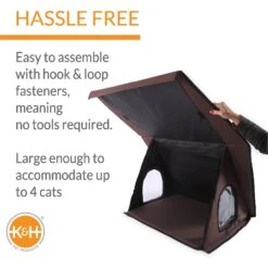 K&H Pet Products Outdoor Unheated Multi-Kitty A-Frame House -Trixie || Catit || Nature's Miracle Shop 72244 PT3. AC SS1800 V1611771434