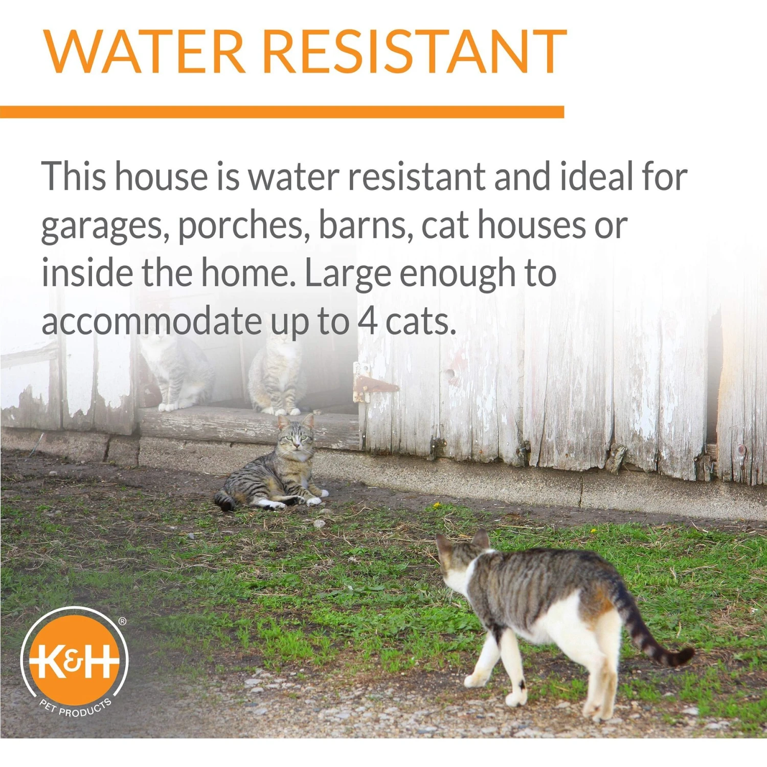 K&H Pet Products Outdoor Heated Multi-Kitty A-Frame House 5 K&H Pet Products Outdoor Heated Multi-Kitty A-Frame House - Image 3