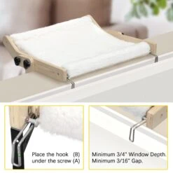 Coziwow Indoor Hammock For Window Cat Perch, White -Trixie || Catit || Nature's Miracle Shop 731022 PT4. AC SS1800 V1701363622