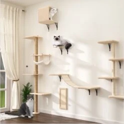 Coziwow 69-in Wall Mounted Shelf Climbing Cat Tree 19 Coziwow 69-in Wall Mounted Shelf Climbing Cat Tree -Trixie || Catit || Nature's Miracle Shop 731038 PT8. AC SS1800 V1676321100