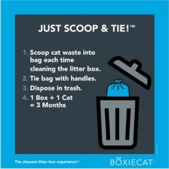 Boxiecat Scoop & Tie Cat Litter Waste Bag, 120 Count -Trixie || Catit || Nature's Miracle Shop 732278 PT6. AC SS1800 V1673466931