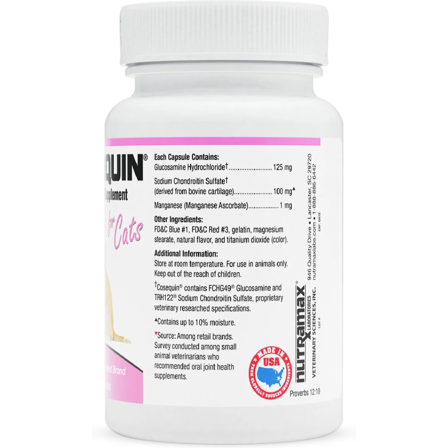 Nutramax Cosequin Hip & Joint With Glucosamine & Chondroitin Capsules Joint Supplement For Cats 4 Nutramax Cosequin Hip & Joint With Glucosamine & Chondroitin Capsules Joint Supplement For Cats - Image 2