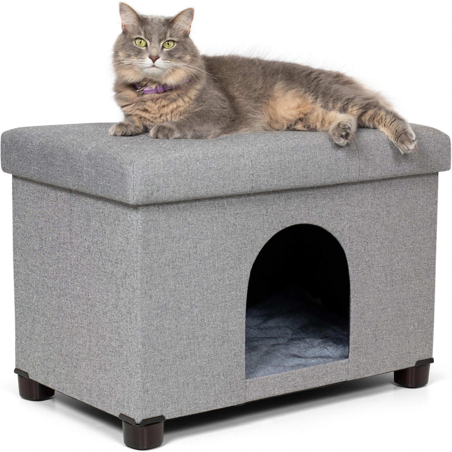 The BirdRock Home Decorative Cat & Dog House Ottoman, Brown 3 The BirdRock Home Decorative Cat & Dog House Ottoman, Brown