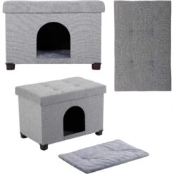 The BirdRock Home Decorative Cat & Dog House Ottoman, Brown 12 The BirdRock Home Decorative Cat & Dog House Ottoman, Brown -Trixie || Catit || Nature's Miracle Shop 736942 PT4. AC SS1800 V1670944007