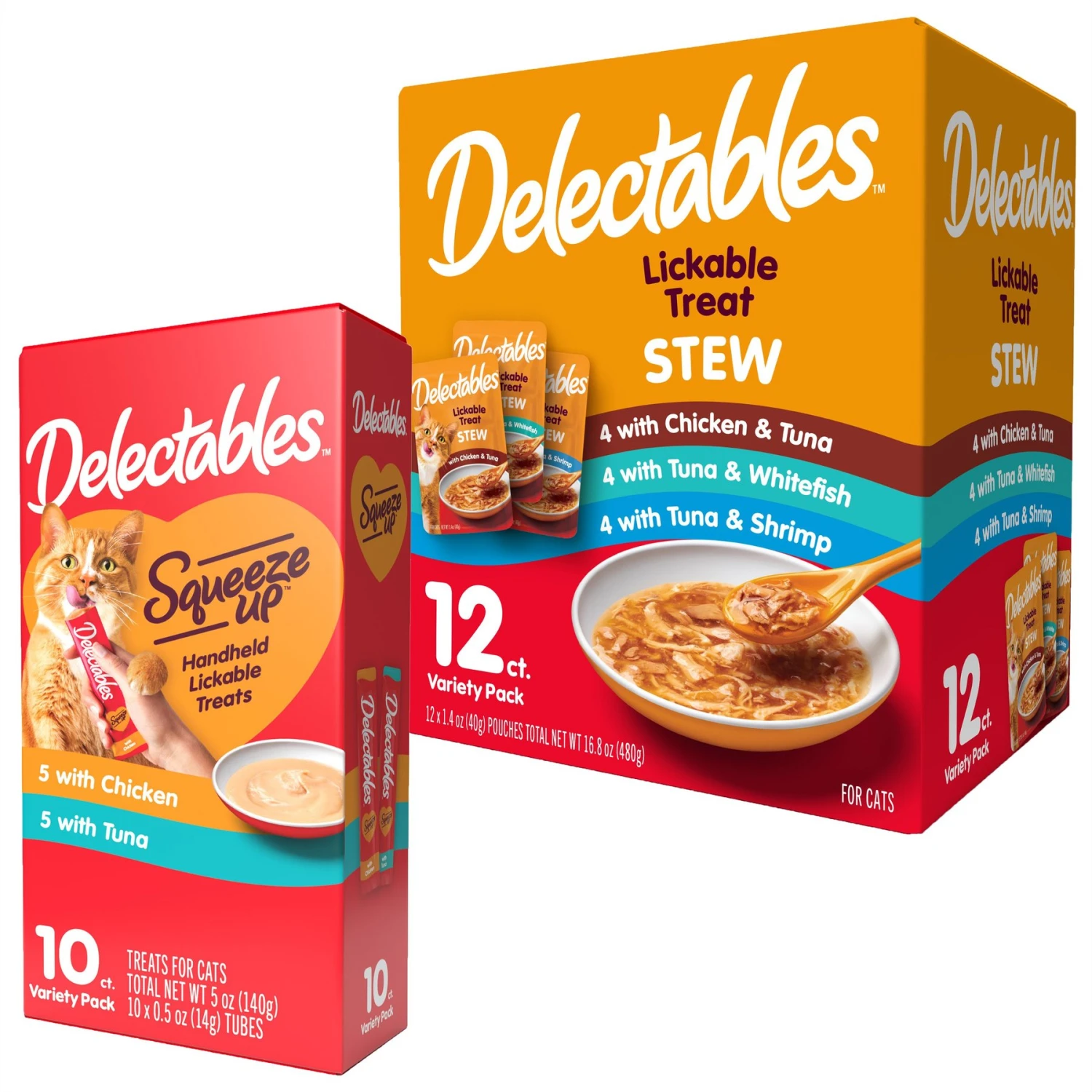 Hartz Delectables Squeeze Up Variety Pack Lickable Cat Treats & Hartz Delectables Stew Variety Pack Lickable Cat Treats 3 Hartz Delectables Squeeze Up Variety Pack Lickable Cat Treats & Hartz Delectables Stew Variety Pack Lickable Cat Treats