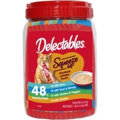 Hartz Delectables Bisque Variety Pack Lickable Cat Treats & Hartz Delectables Squeeze Up Variety Pack Lickable Cat Treats, 0.5-oz Tube -Trixie || Catit || Nature's Miracle Shop 737414 PT5. AC SS1800 V1670876596