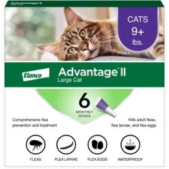 Advantage II Flea Spot Treatment For Cats, Over 9 Lbs