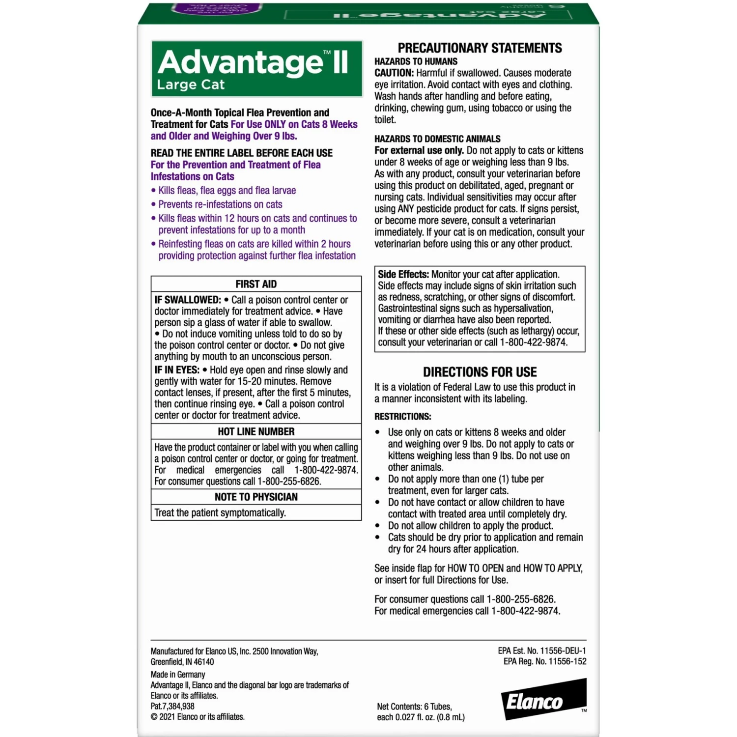 Advantage II Flea Spot Treatment For Cats, Over 9 Lbs 4 Advantage II Flea Spot Treatment For Cats, Over 9 Lbs - Image 2