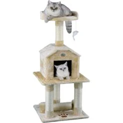 Go Pet Club 45-in Faux Fur Cat Tree & Condo -Trixie || Catit || Nature's Miracle Shop 74000 PT5. AC SS1800 V1510350713