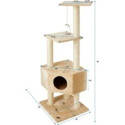 Go Pet Club 51-in Faux Fur Cat Tree & Condo -Trixie || Catit || Nature's Miracle Shop 74027 PT6. AC SS1800 V1671226226