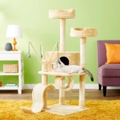 Go Pet Club 55-in Slide Cat Tree -Trixie || Catit || Nature's Miracle Shop 74037 PT8. AC SS1800 V1504634843