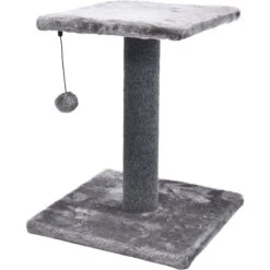 Cat Craft 2 Tier Plush Pedestal Cat Scratching Post & Platform Lounge With Hanging Cat Toy, Grey -Trixie || Catit || Nature's Miracle Shop 744686 PT6. AC SS1800 V1689975244