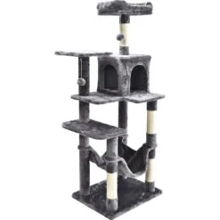 Cat Craft 7 Level Plush & Sisal Cat Activity Cat Tree Habitat, Gray, X-Large -Trixie || Catit || Nature's Miracle Shop 744734 PT7. AC SS1800 V1689974484