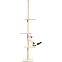 Cat Craft 4-Level Adjustable Climbing & Perch Cat Tree With Scratching Post, Cream, X-Large -Trixie || Catit || Nature's Miracle Shop 744814 PT6. AC SS1800 V1674080180