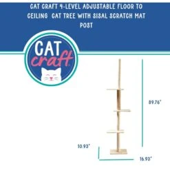 Cat Craft 4-Level Adjustable Climbing & Perch Cat Tree With Scratch Mat Post, Cream, X-Large 12 Cat Craft 4-Level Adjustable Climbing & Perch Cat Tree With Scratch Mat Post, Cream, X-Large -Trixie || Catit || Nature's Miracle Shop 744846 PT2. AC SS1800 V1674071337