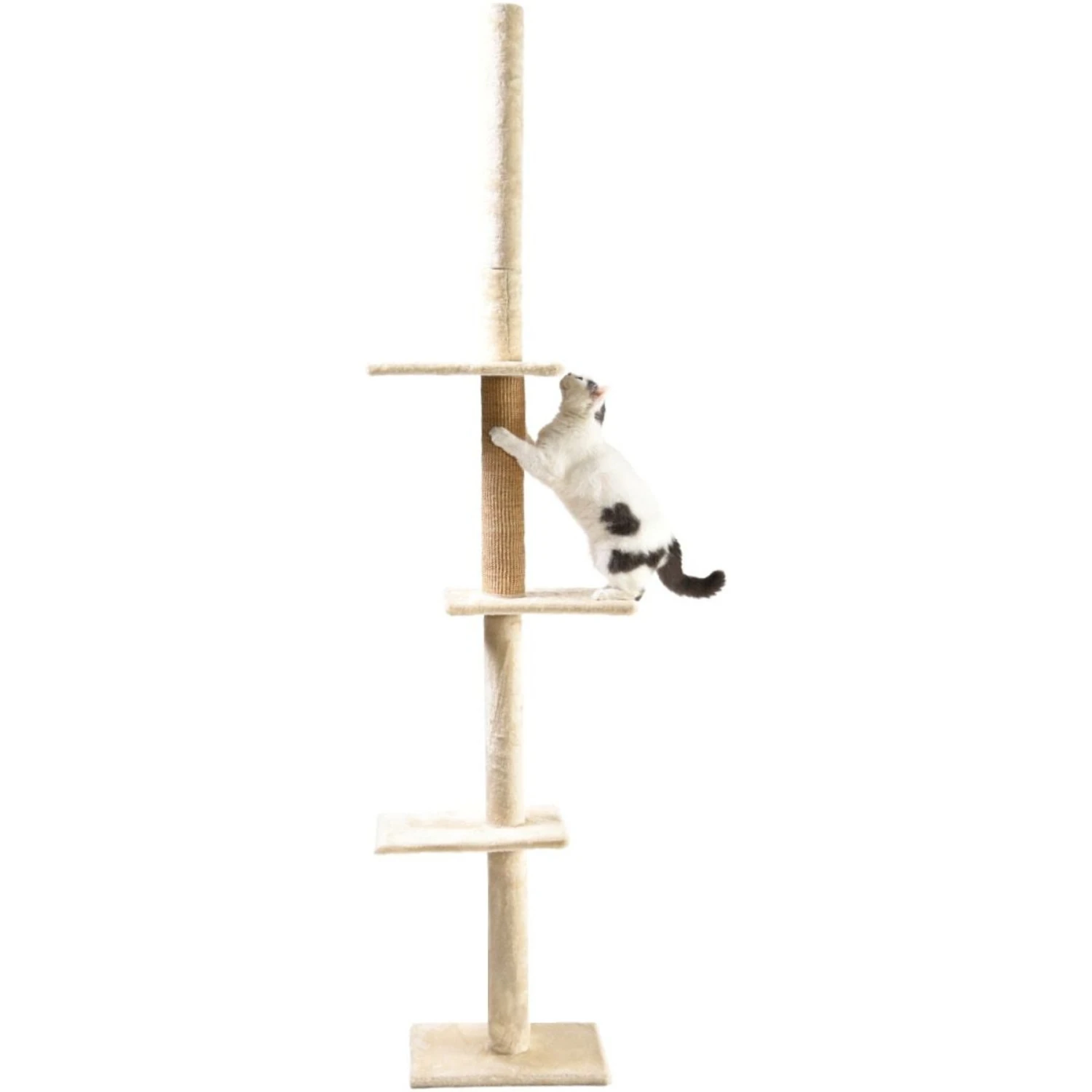 Cat Craft 4-Level Adjustable Climbing & Perch Cat Tree With Scratch Mat Post, Cream, X-Large 10 Cat Craft 4-Level Adjustable Climbing & Perch Cat Tree With Scratch Mat Post, Cream, X-Large - Image 8