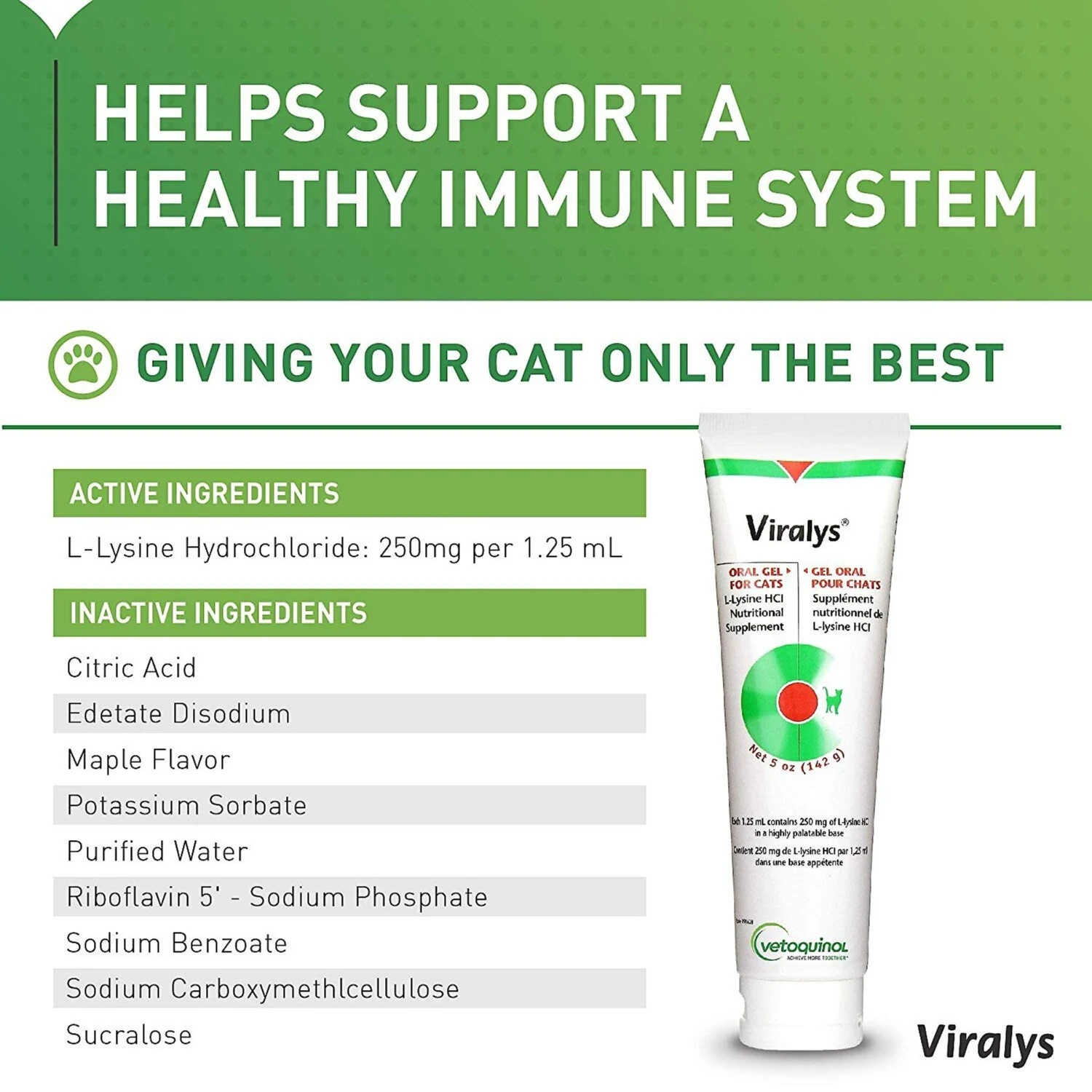 Vetoquinol Viralys Gel Immune Supplement For Cats 8 Vetoquinol Viralys Gel Immune Supplement For Cats - Image 6