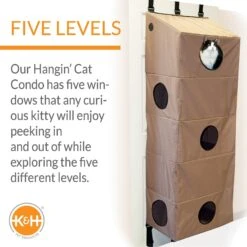 K&H Pet Products Hangin' Cat Condo Door Mounted Cat Furniture 5 Level Heavy Duty Cat Tree For Large Cats -Trixie || Catit || Nature's Miracle Shop 75086 PT3. AC SS1800 V1622598468