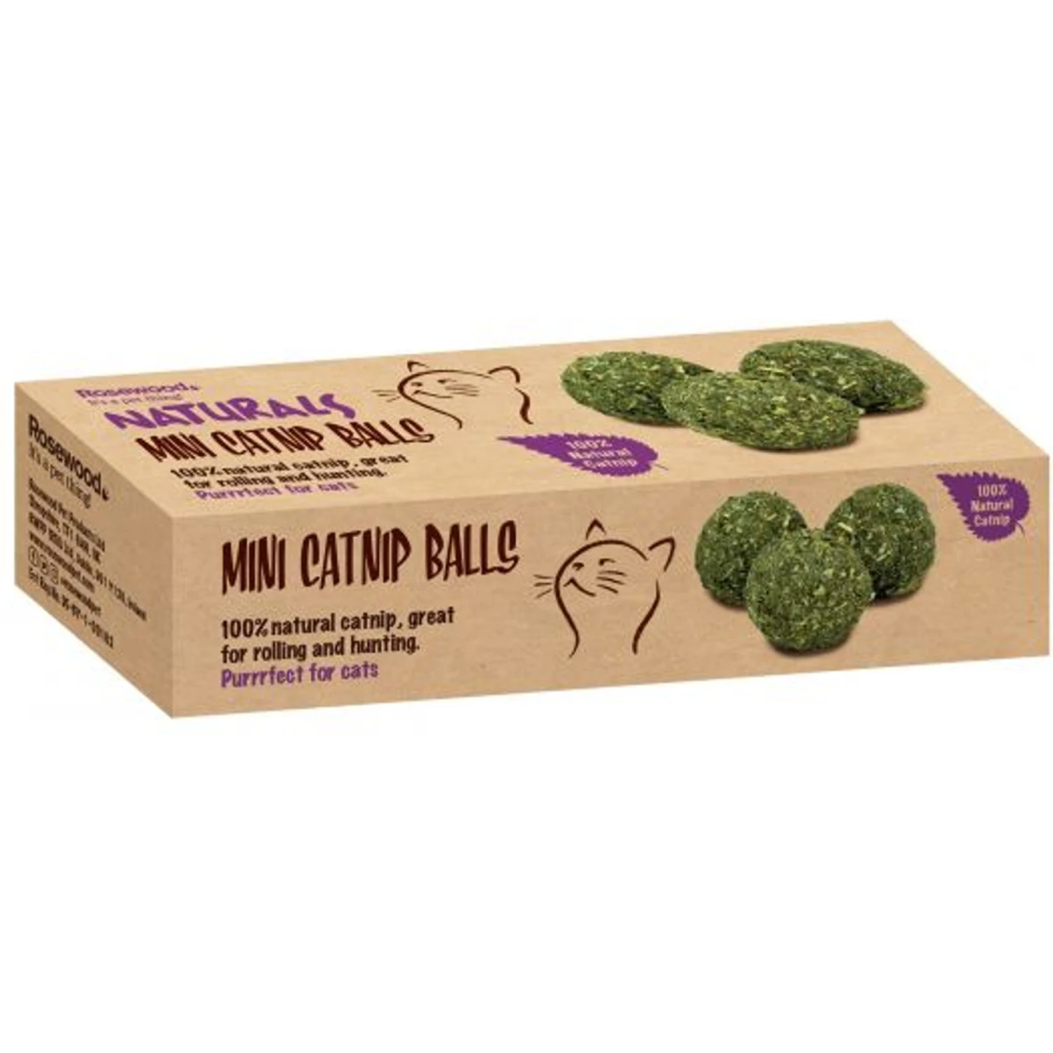 Naturals By Rosewood Mini Balls Cat Catnip, 3 Count 3 Naturals By Rosewood Mini Balls Cat Catnip, 3 Count