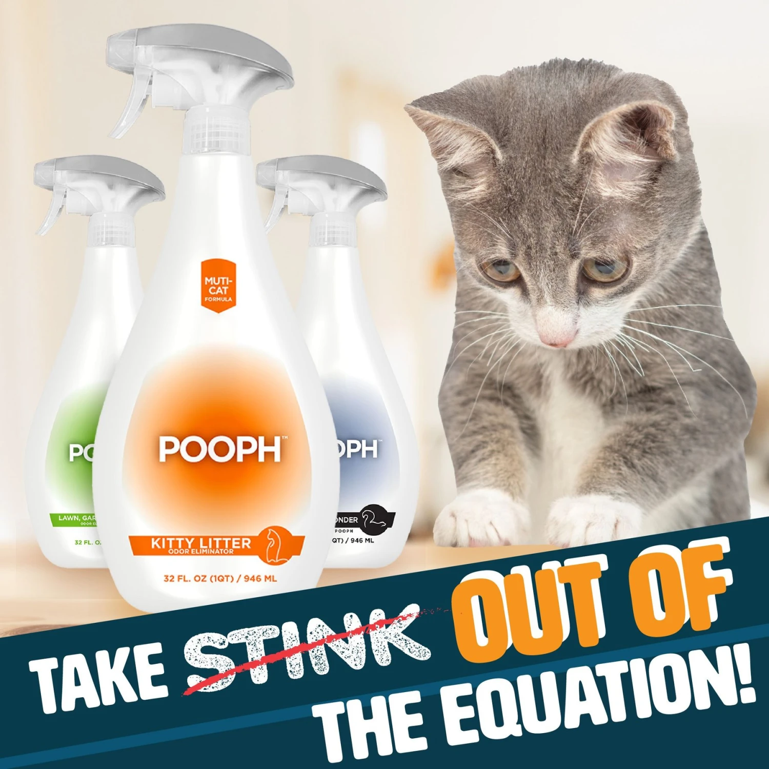 POOPH Kitty Litter Cat Odor Eliminator, 32-oz Bottle 7 POOPH Kitty Litter Cat Odor Eliminator, 32-oz Bottle - Image 5