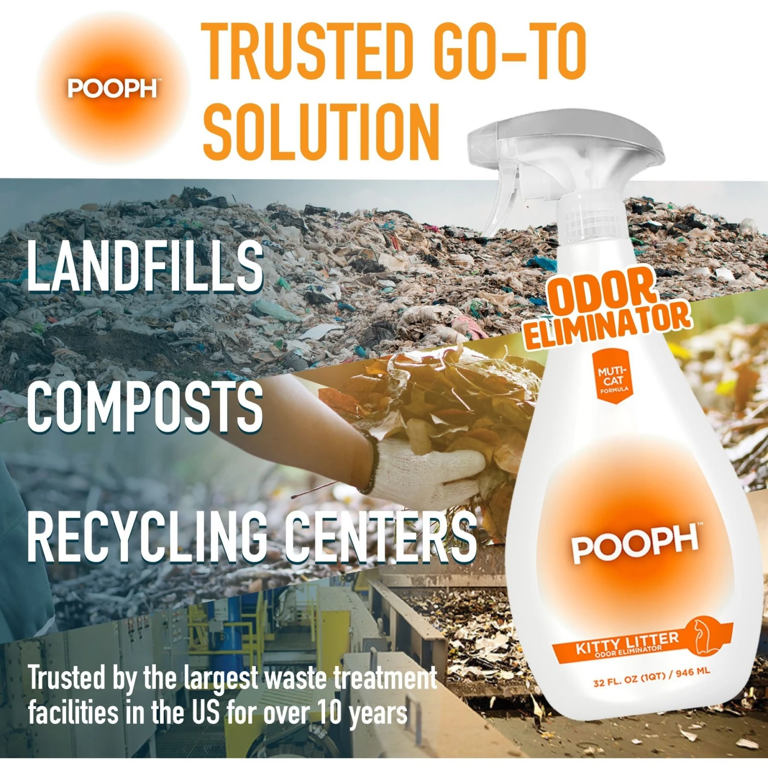 POOPH Kitty Litter Cat Odor Eliminator, 32-oz Bottle 8 POOPH Kitty Litter Cat Odor Eliminator, 32-oz Bottle - Image 6