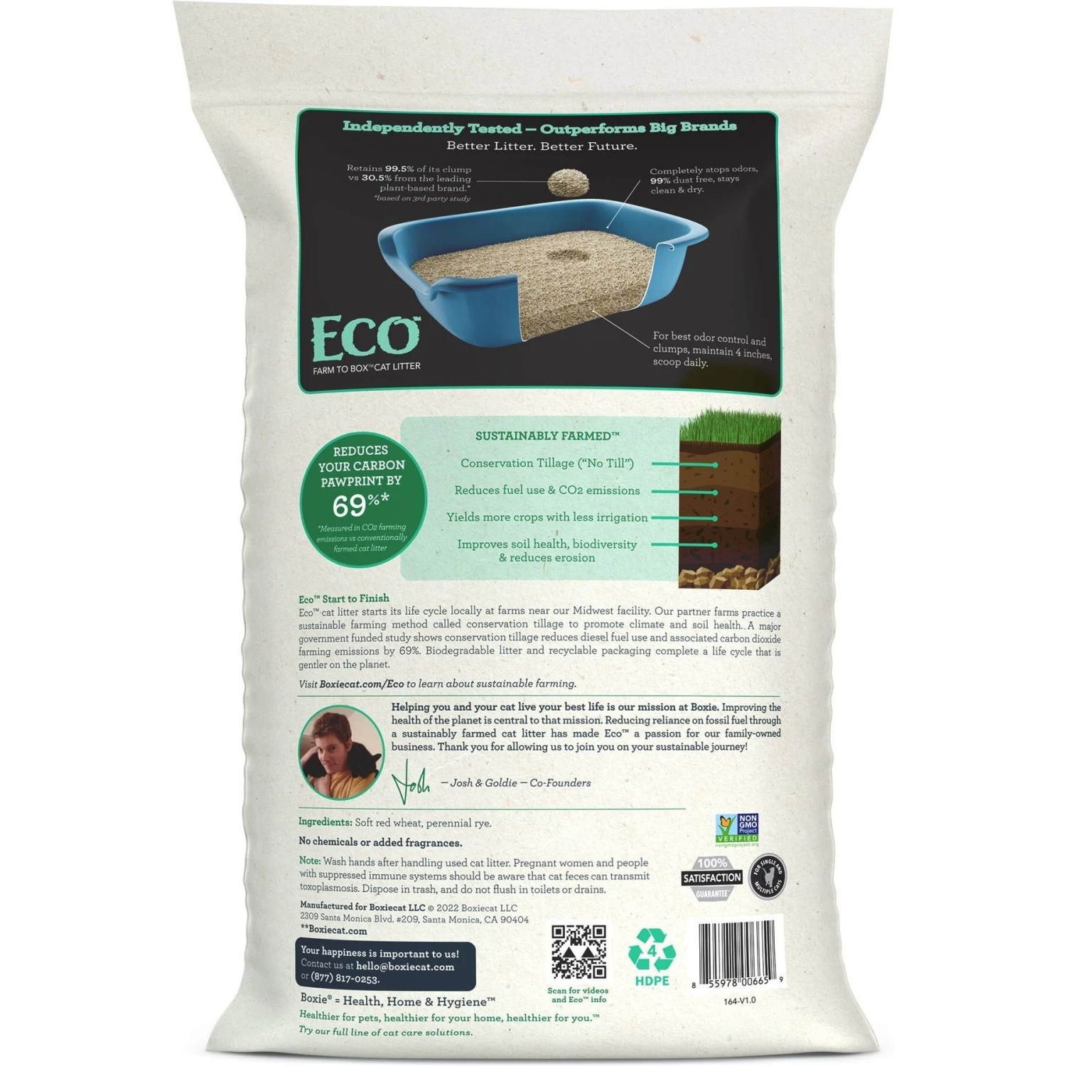 Boxiecat Eco Farm To Box Premium Ultra Sustainable Clumping Cat Litter 4 Boxiecat Eco Farm To Box Premium Ultra Sustainable Clumping Cat Litter - Image 2