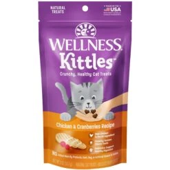 Wellness Kittles Natural Grain-Free Chicken & Cranberries Crunchy Cat Treats