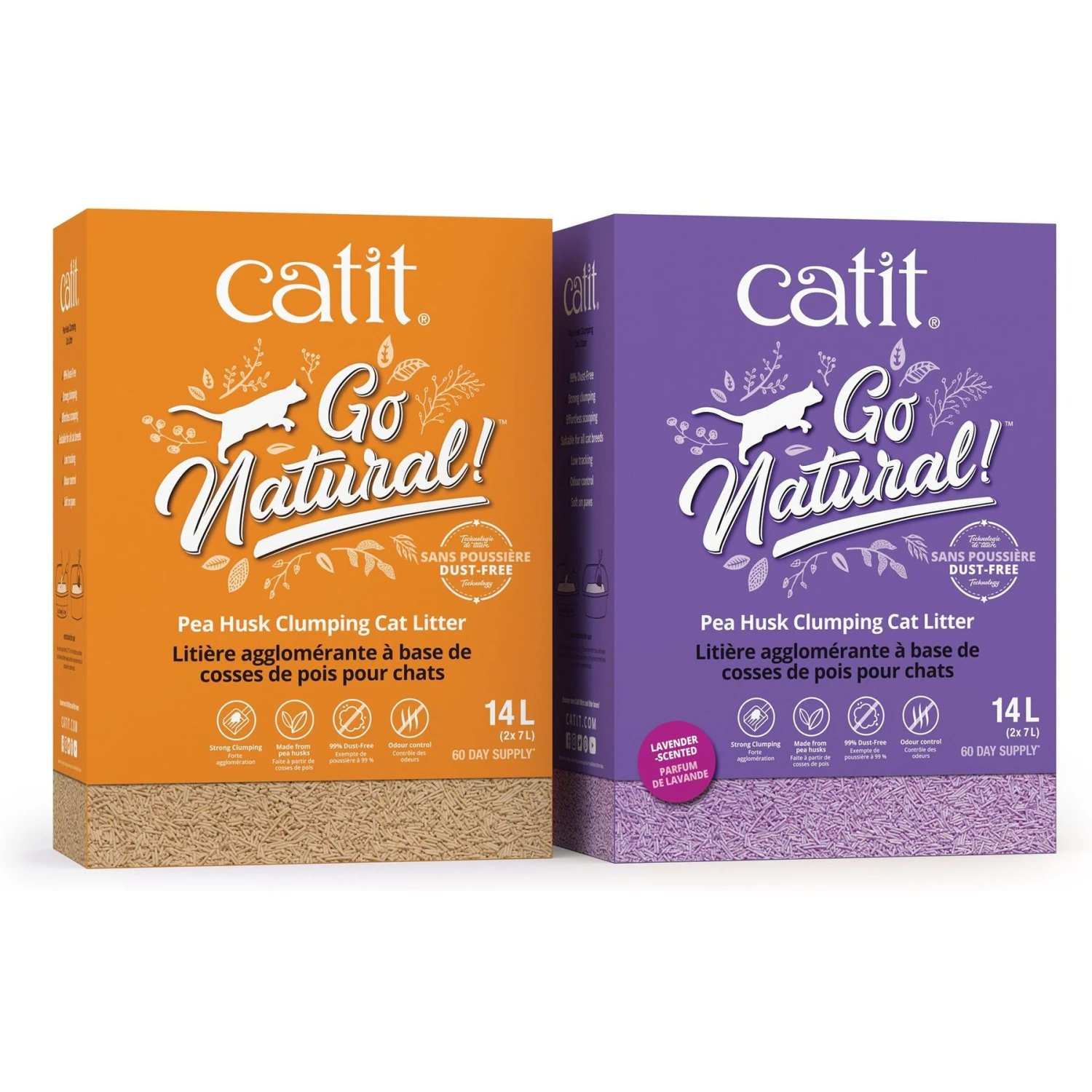 Catit Go Natural Pea Husk Clumping Cat Litter, Natural, 12.3-lb Bag 4 Catit Go Natural Pea Husk Clumping Cat Litter, Natural, 12.3-lb Bag - Image 2