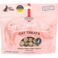 Primal Liver, Laugh, Love For Cats! Simply Pork Flavored Crunchy Cat Treats