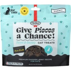 Primal Give Pieces A Chance Chicken With Broth Flavored Jerky Cat Treats