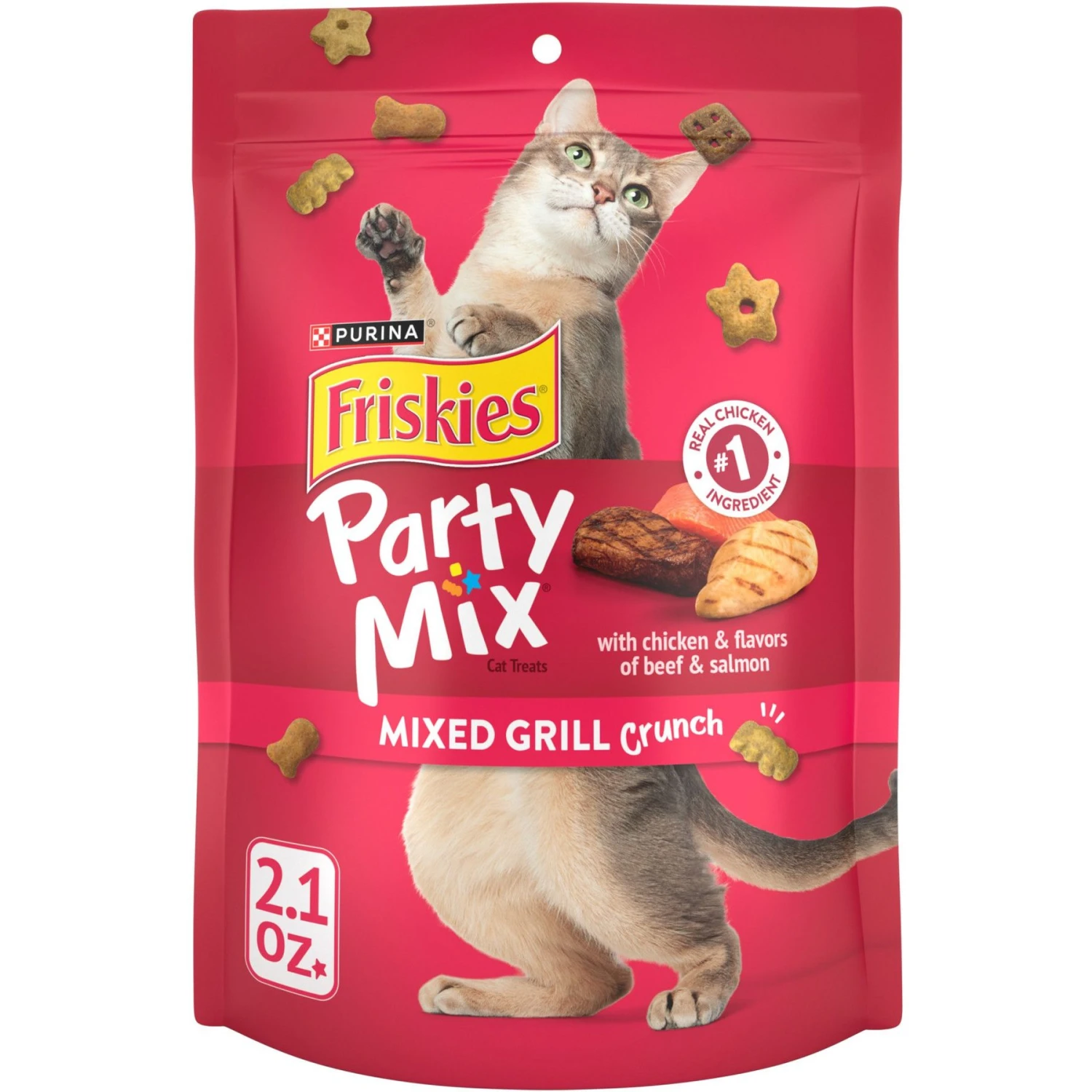Friskies Party Mix Mixed Grill Crunch Flavor Crunchy Cat Treats 3 Friskies Party Mix Mixed Grill Crunch Flavor Crunchy Cat Treats