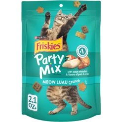 Friskies Party Mix Meow Luau Crunch Flavor Crunchy Cat Treats
