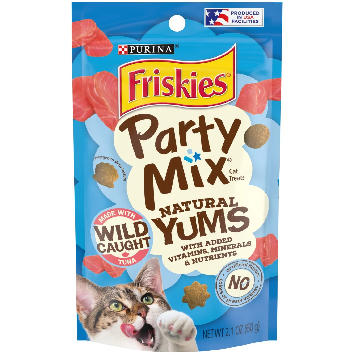 Friskies Party Mix Natural Yums With Real Tuna Cat Treats 3 Friskies Party Mix Natural Yums With Real Tuna Cat Treats