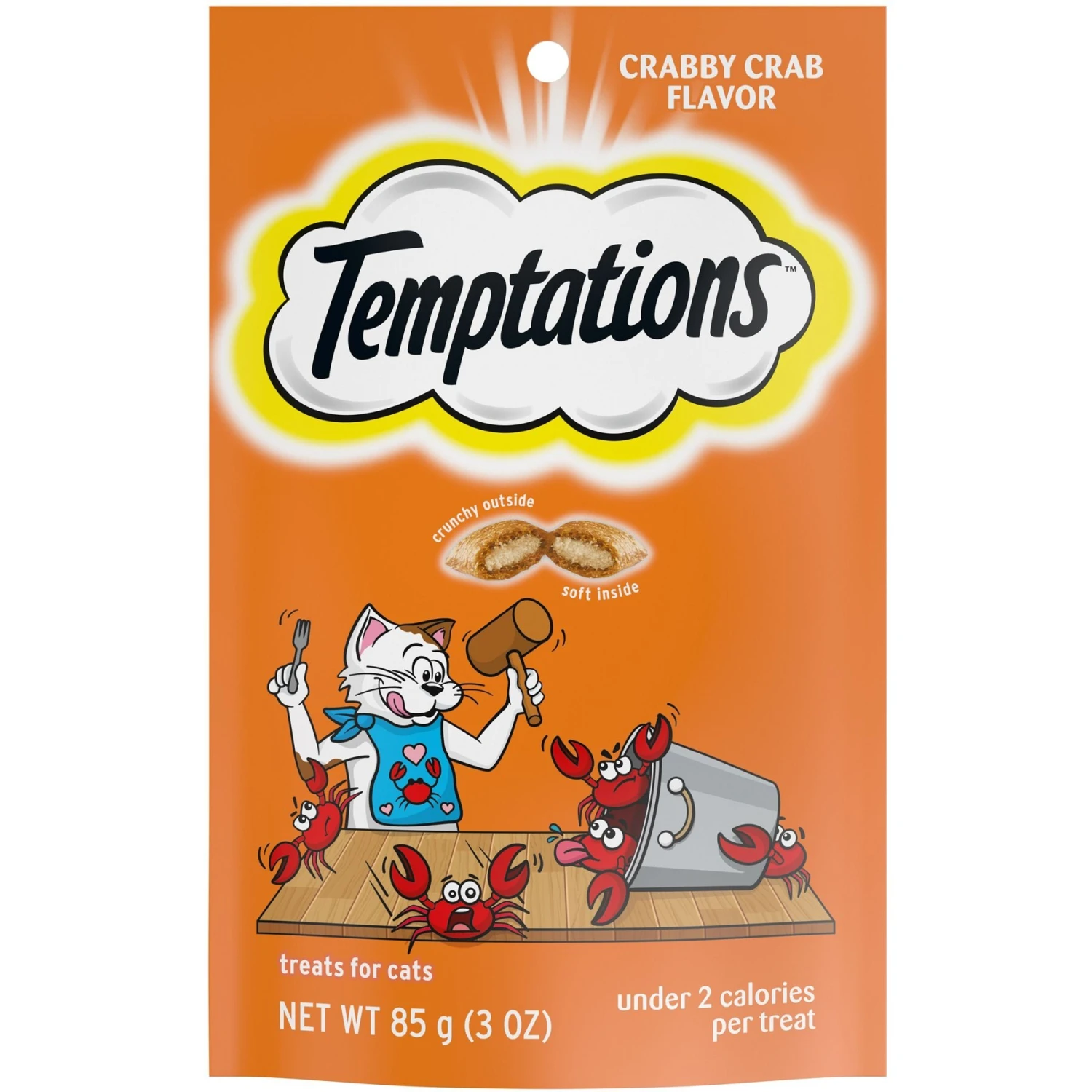 Temptations Classic Creamy Dairy Flavor Soft & Crunchy Cat Treats & Temptations Classic Crabby Crab Flavor Crunchy & Soft Cat Treats, 3-oz Bag 8 Temptations Classic Creamy Dairy Flavor Soft & Crunchy Cat Treats & Temptations Classic Crabby Crab Flavor Crunchy & Soft Cat Treats, 3-oz Bag - Image 6