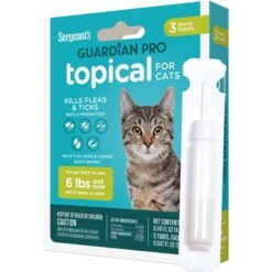 Sergeant's Guardian Pro Flea & Tick Topical Cat Treatment, Over 6-lb, 3 Count 16 Sergeant's Guardian Pro Flea & Tick Topical Cat Treatment, Over 6-lb, 3 Count -Trixie || Catit || Nature's Miracle Shop 775150 PT5. AC SS1800 V1678905679